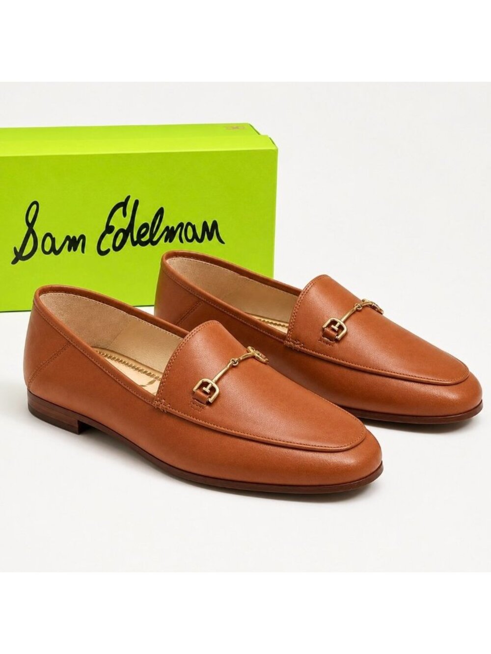 Sam Edelman Loraine Bit Loafers Women 7 M Saddle Leather New With Box - Picture 2 of 13